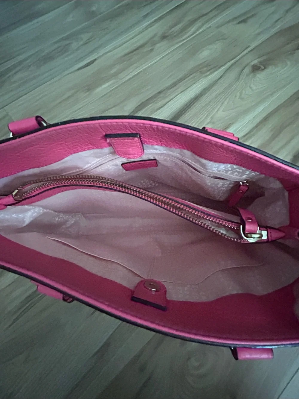 Kate Spade Pink/Coral Floral Laser-Cut Tote Bag